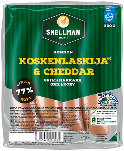 Grillkorv Koskenlaskija & Cheddar